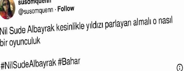 Baharın Sereni: Nil Sude Albayrak'ın Oyunculuğuna Yürekten Beğeniler