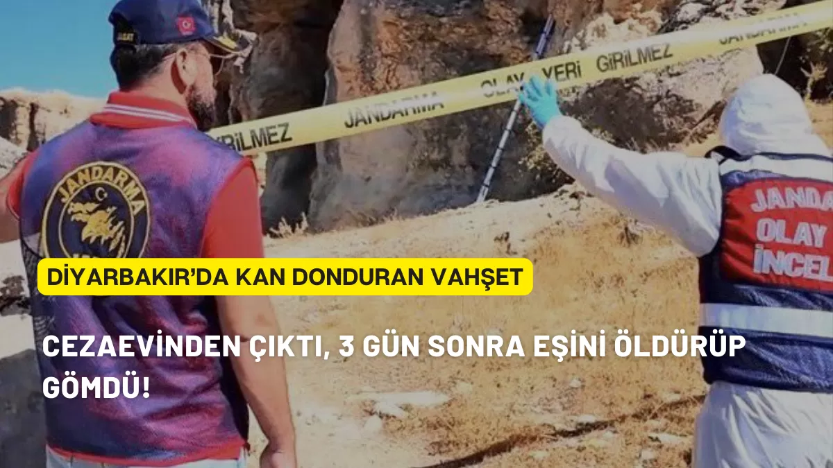 Diyarbakır’da Kan Donduran Vahşet: Cezaevinden Çıktı, 3 Gün Sonra Eşini Öldürüp Gömdü!