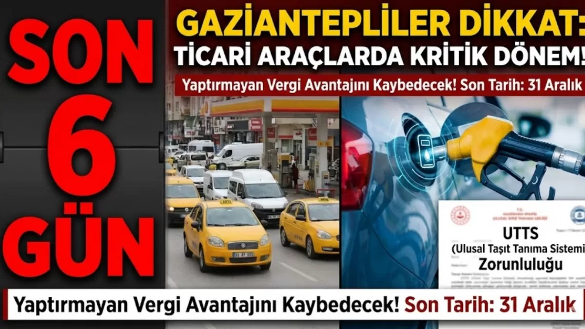 Ticari Araç Sahipleri İçin Kritik Geri Sayım: Son 6 Gün! Yaptırmayan Vergi Avantajını Kaybedecek