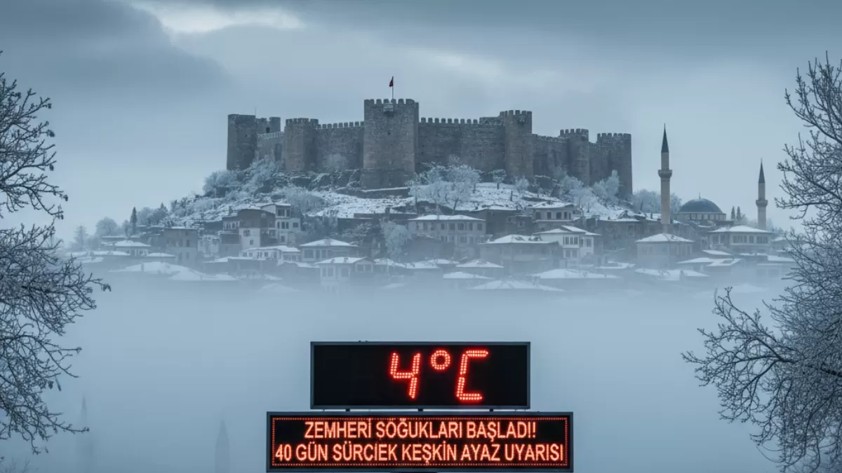 Gaziantep’te “Zemheri” Şoku: 40 Günlük Dondurucu Ayaz Kapıya Dayandı!