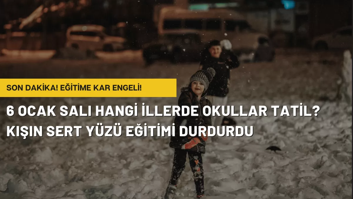Kışın Sert Yüzü Eğitimi Durdurdu: 6 Ocak Salı Hangi İllerde Okullar Tatil?