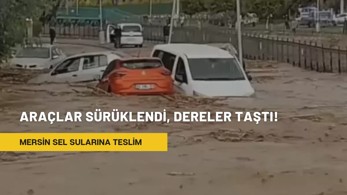 Mersin Sel Sularına Teslim: Araçlar Sürüklendi, Dereler Taştı!
