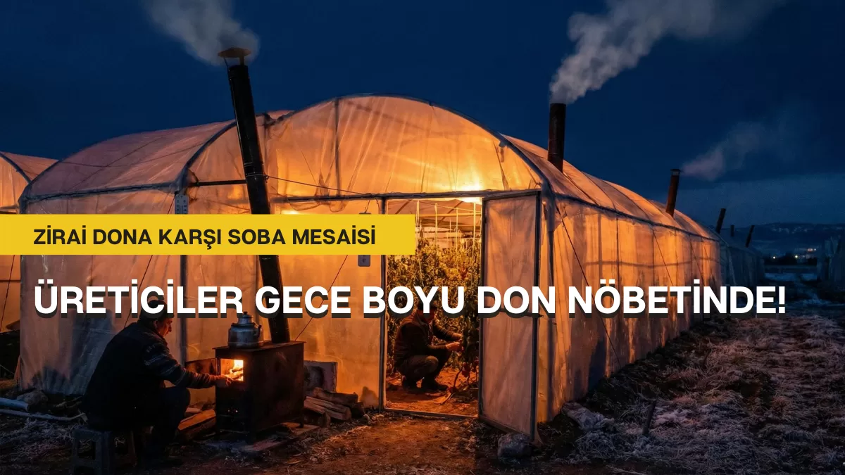 Zirai Dona Karşı Soba Mesaisi: Üreticiler Gece Boyu Don Nöbetinde!