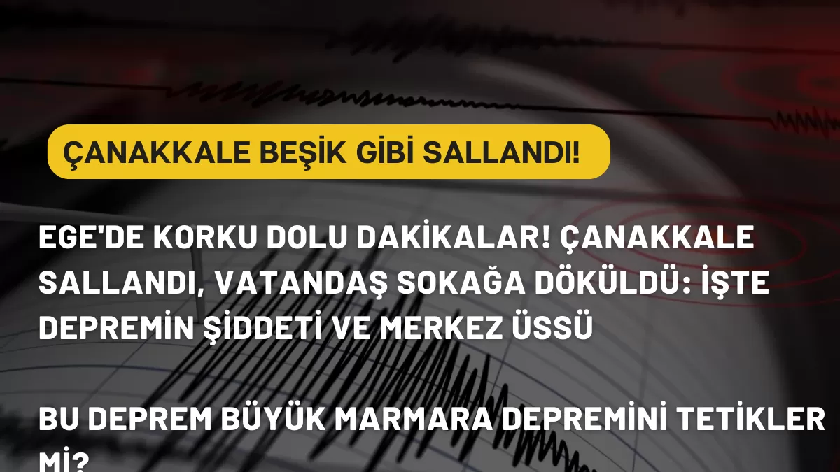 Ege’de Korku Dolu Dakikalar! Çanakkale Sallandı, Vatandaş Sokağa Döküldü: İşte Depremin Şiddeti ve Merkez Üssü
