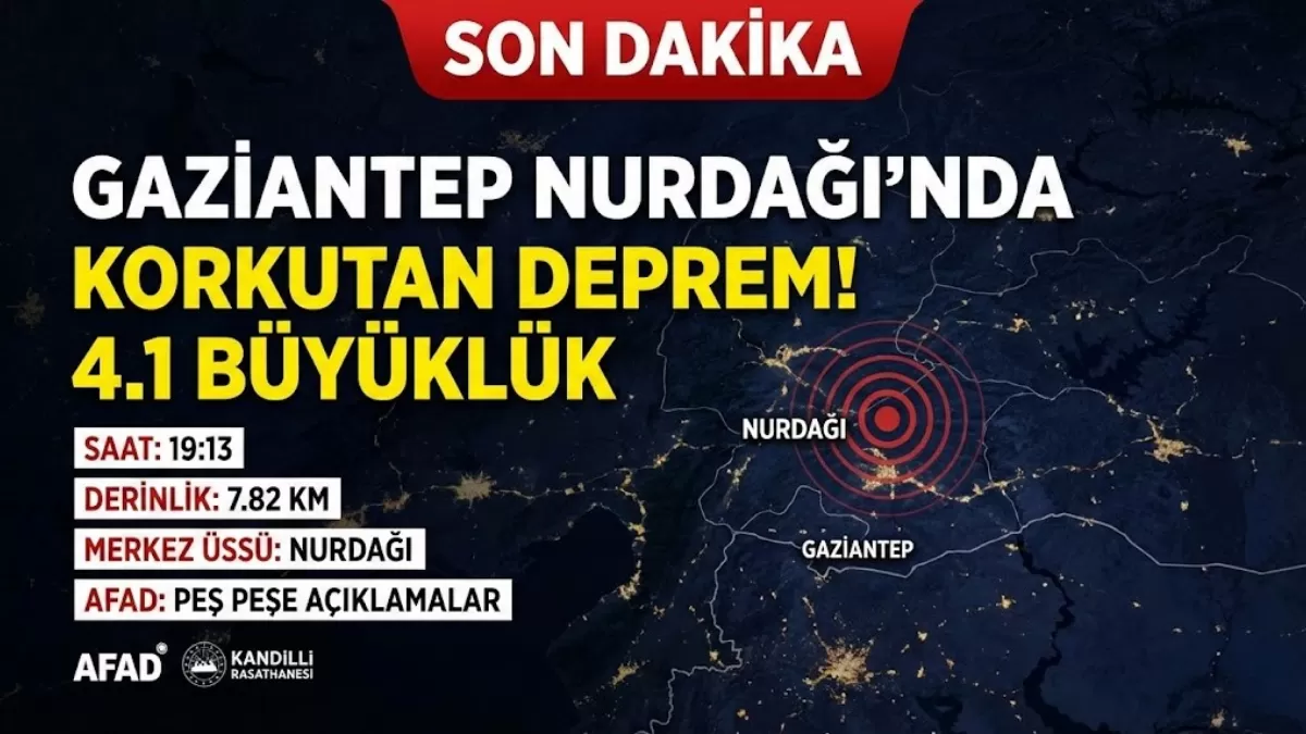 SON DAKİKA | Gaziantep Nurdağı’nda Korkutan Deprem! AFAD ve Kandilli’den Peş Peşe Açıklamalar