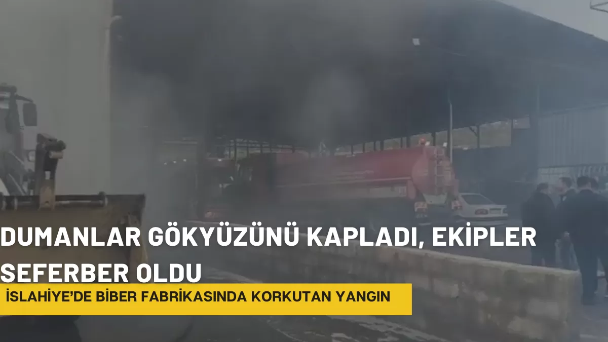 İslahiye’de Biber Fabrikasında Korkutan Yangın: Ekipler Alevleri Güçlükle Kontrol Altına Aldı