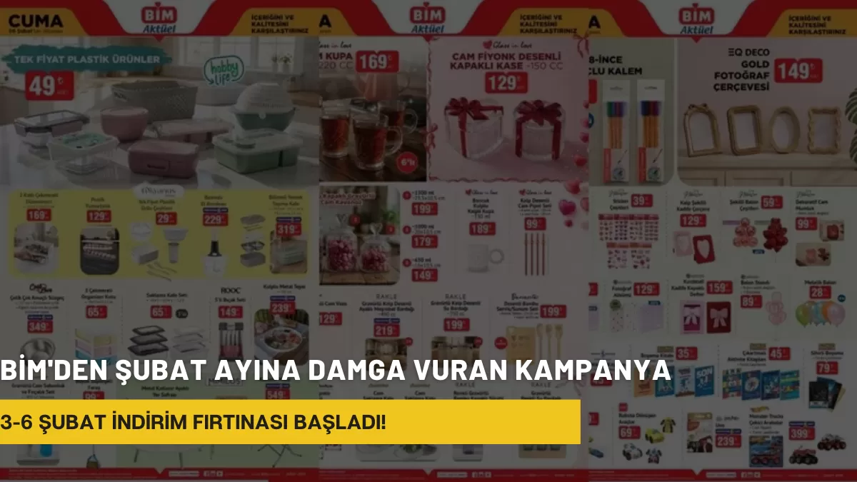 BİM’den Şubat Ayına Damga Vuran Kampanya: 3-6 Şubat İndirim Fırtınası Başladı!