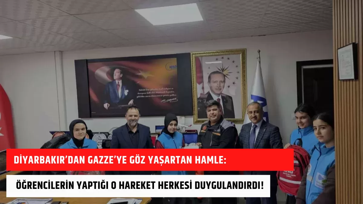 Diyarbakır’dan Gazze’ye Göz Yaşartan Hamle: Öğrencilerin Yaptığı O Hareket Herkesi Duygulandırdı!