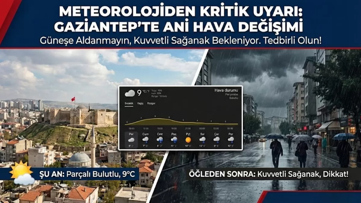 GAZİANTEP İÇİN KRİTİK UYARI: Güneşin Yalancı Yüzüne Aldanmayın! O Saatlerde Dışarı Çıkacaklar Dikkat