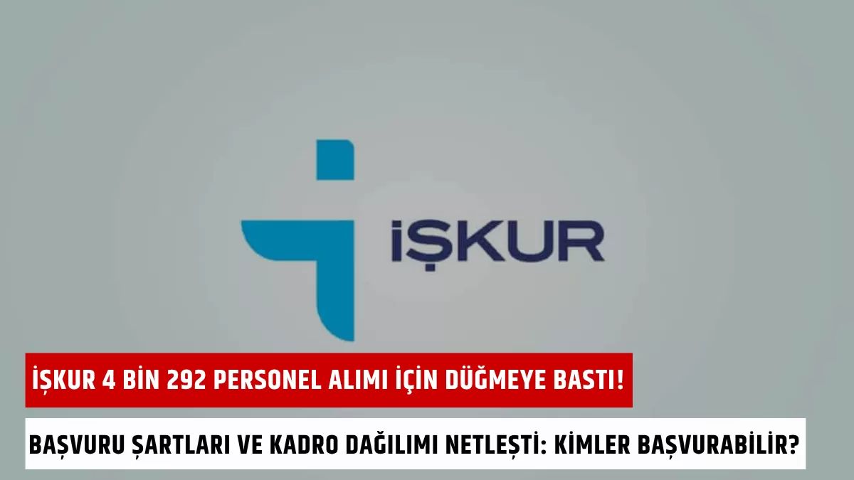 İŞKUR 4 Bin 292 Personel Alımı İçin Düğmeye Bastı! Başvuru Şartları ve Kadro Dağılımı Netleşti: Kimler Başvurabilir?