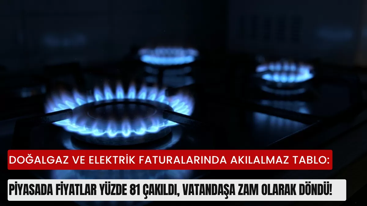 Doğalgaz ve Elektrik Faturalarında Akılalmaz Tablo: Piyasada Fiyatlar Yüzde 81 Çakıldı, Vatandaşa Zam Olarak Döndü!