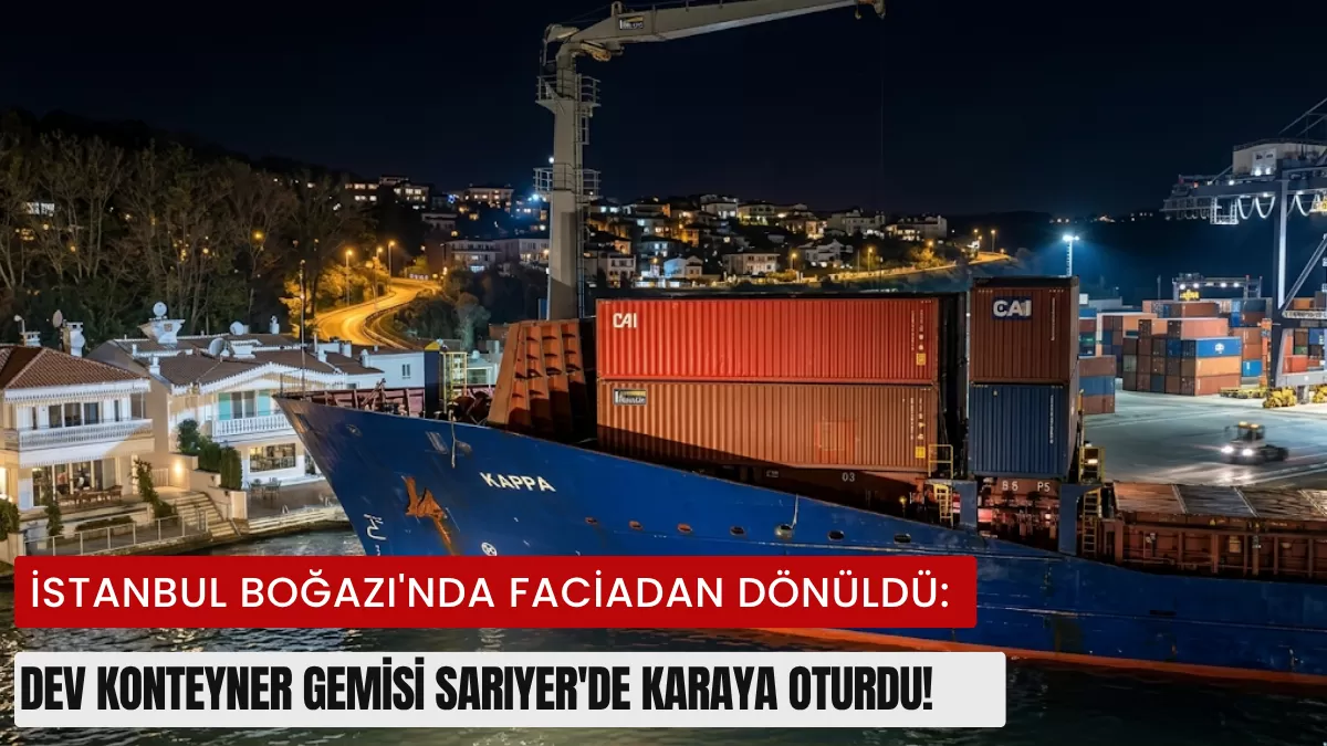 İstanbul Boğazı’nda Faciadan Dönüldü: Dev Konteyner Gemisi Sarıyer’de Karaya Oturdu!