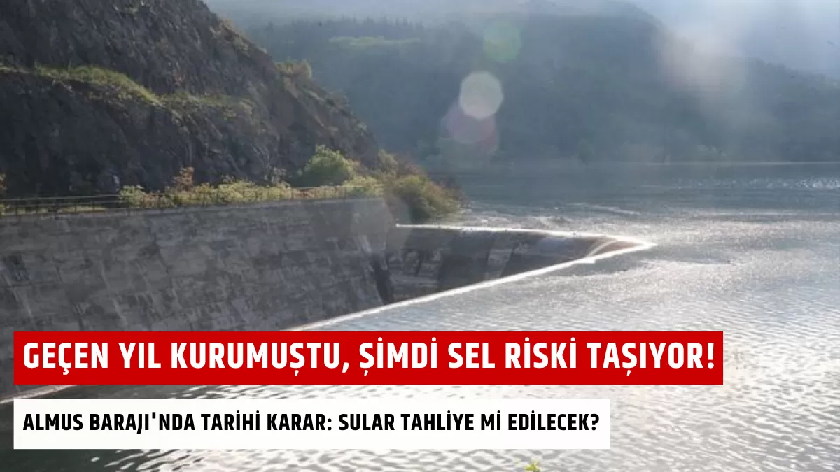 Geçen Yıl Kurumuştu, Şimdi Sel Riski Taşıyor! Almus Barajı’nda Tarihi Karar: Sular Tahliye mi Edilecek?