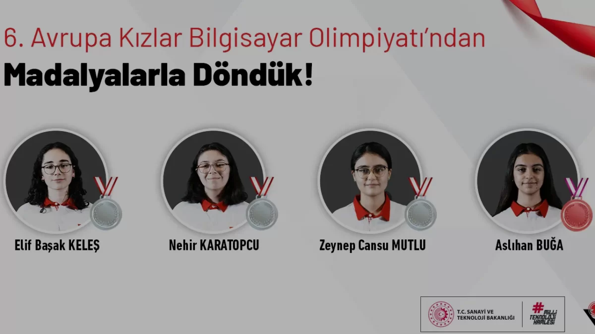 Avrupa Kızlar Bilgisayar Olimpiyatı’nda Türkiye’ye 4 Madalya