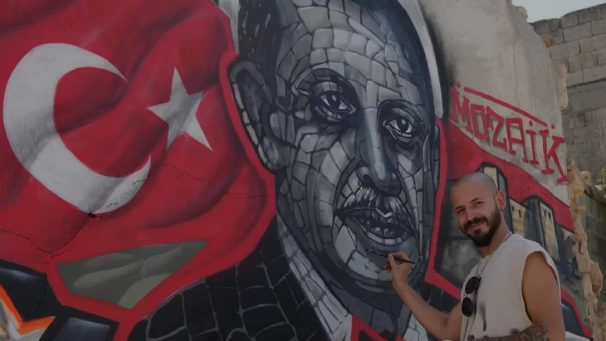 Gaziantep’te Grafiti Sanatçısı Erdoğan Portresini Duvara İşledi
